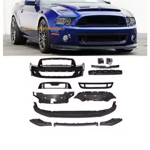 Car Parts Front GT500 Style Front Bumper Assembly Mustang 2013-2014 V6 & GT Body Kitscustom