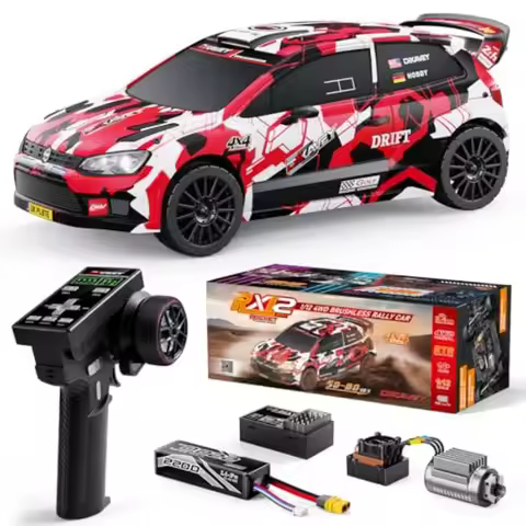 1:12 RC Rally Car Fast Max 50 MPH Drift Car with Gyro 4X4 Brushless Fast RC Cars with 3S 2200 mAh Ba