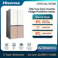 [FREE INSTALL] Hisense 4 Doors Inverter (720L) Refrigerator Fridge RQ768N4ABU /  RQ768N4AW-KU - Blac