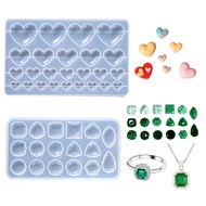 Gemstone Pendant Epoxy Resin Molds Love Shape Necklace Bracelet Pendants Silicone Mold for DIY Epoxy Resin Patch Crafts Decor