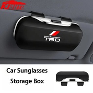 Car Sunglasses Holder ABS Visor Glasses Case Clip Carbon Fiber Texture Car Sun Visor Glasses Box Sto