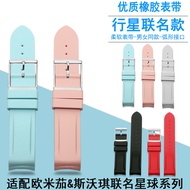 suitable for OMEGA Swatch Co-branded Silicone Strap Curved Edge Swatch Speedmaster Planet Series 20