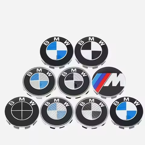 4Pc 56mm 68mm BMW Emblem For b-BMW Wheel Hub Caps For BMW 3 Series 5 Series E60 E90 F10 F30 E46 E39 