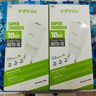 Infinix HOT 11 11S 12 20 20S 30i Smart 8 Pro Plus 18W Charger USB to Type C Fast Charging FactoryOri