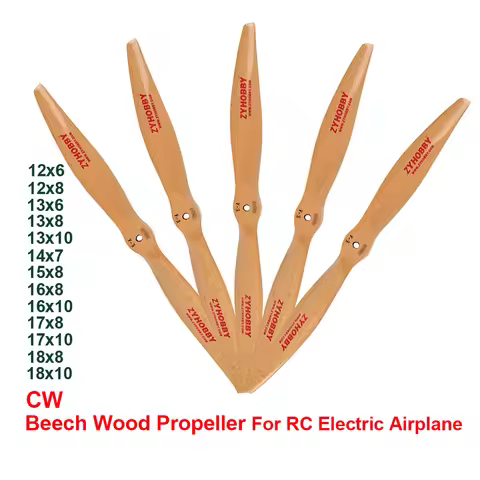 1Pcs Fixed Wing Beech Wood Propeller CW 2-blade Paddle for RC Airplane 12x6 12x8 13x6 13x10 14x7 16x