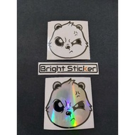 PANDA CUTTING HEAD STICKER Obu Sticker Motorcycle Sticker