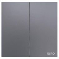NERO VEGA DOUBLE HOTEL SWITCH 2 GANG SERIES 2 WAY 2-WAY/ GREY Q3L1022-GR
