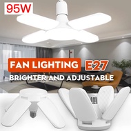 PAE 95W หลอดไฟพัดลม หลอดไฟ LED ทรงใบพัดแบบกลม พับได้ Fan Blude LED ไฟเพดาน ไฟตลาดนัด