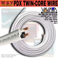 WIREMAX 99.9% PURE COPPER WIRE PDX TWIN CORE NON-METALLIC WIRE 14/2 1.6mm - 12/2 2.0mm - 10/2 2.6mm (5m/10m/20m)