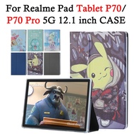 For Realme Pad Tablet P70 12.0 inch 2025 High Quality PU Leather P70 Pro 5G Cute Cartoon case
