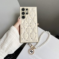 Purple Butterfly pearl bracelet Samsung Galaxy S26 Ultra S25 Ultra S24 Ultra S23Ultra S23Plus S24 S2