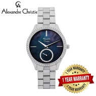 [Official Warranty] Alexandre Christie 2715BFBSSMA Women's Blue Dial Stainless Steel Strap Watch