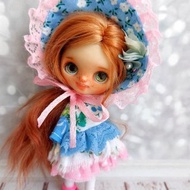 Doll. Petite Blythe/ OOAK Petite doll/ miniature doll with red hair, Funny doll.