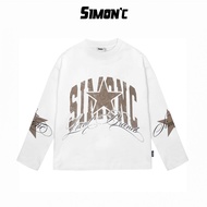 SIMON'C Longsleeve Form Big Boxy '' SIMON'C STAR No.10'' Cotton 100% Unisex Round Neck