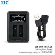 JJC CB-2LH Battery Charger USB Dual Slot for Canon NB-13L NB13L Compatible with Canon PowerShot G9X