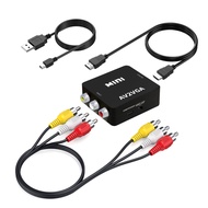 RCA to HDMI Converter, AV to HDMI Adapter, 1080P Mini RCA Composite CVBS AV to HDMI Video Audio Conv