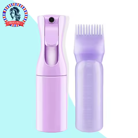 2 Pcs Hair Oil Applicator Set Root Comb Applicator&hair Oil Applicator- Fine Mist Sprayer Hair Dye B