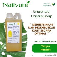 Nativure Castile Soap Base - Unscented (Without Perfume) - Soap Base - Bath Soap - 1 Liter