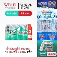 (ส่งฟรี) 500 ml 4+1 แพ็ก 75 ขวด Welle Mineral Water จากแหล่งน้ำแร่ธรรมชาติ