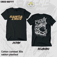 Kaos Santa Cruz/ CRUZ-SEFTY Hitam/ Kaos MTB Rider/ Kaos MTB Santa Cruz/ Kaos Racing/ Kaos Sepeda/ Ka