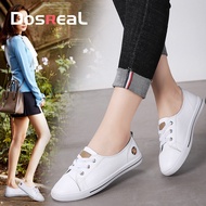 DOSREAL Flat Shoes Women Casual Loafers Korean Top Quality Leather Lace Up Doll Shoes for Ladies Nur