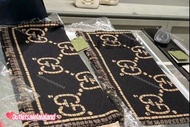 🎄Christmas gift ✨全新正品✨帶原吊牌和包裝✨有盒🎄聖誕禮物🎁雙面設計 經典色🤎GUCCI GG Wool Scarf | 古馳 羊毛頸巾 圍巾 WOOL SILK SCARF gift