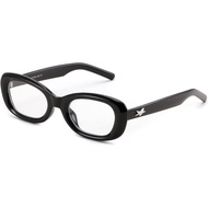 FEISEDY Retro Oval Blue Light Blocking Glasses for Women Nerd Fake Glasses Y2k Small Eyewear Frame B