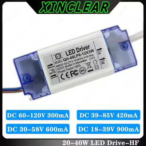 LED Driver DC60-120V 39-85V 30-58V 18-39V 300mA 420mA 600mA 900mA Lighting Transformers For 20W 24W 