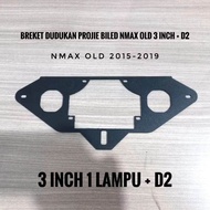 Breket Bracket Dudukan Lampu Biled Projie 25 inch HID Dan All Varian Matic Mio Gear Beat Aerox Nmax 