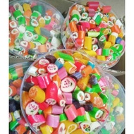 Permen Sticky Candy Mix 250gr Permen Sticky Candy Kiloan Permen Sticky Candi Roll Permen Stick Perme