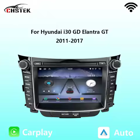 CHSTEK Car Radio Carplay Android Auto For Hyundai i30 GD Elantra GT 2011-2017 Multimedia Player Blue