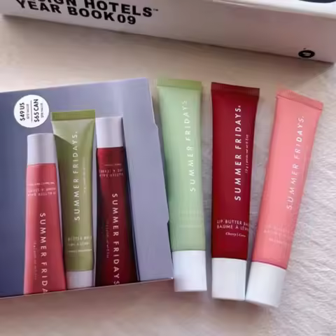 Summer Friday's 11 Color Lip Gloss Cherry Sweet Mint Pink Sugar 3PCS Lip Balm Set Moisturize Lipstic