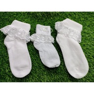 SOCKS w/ lace Newborn-12yr Old Stokin Baby Girl Stokin Budak Perempuan Stokin Baby Newborn