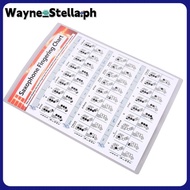 【Wayne_Stella】Saxophone Practice Chart Coated Paper Saxophone Fingering Chart Saxophone Fingering Ch