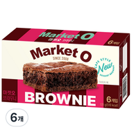 韓國 Market O Real Brownie 布朗尼 朱古力蛋糕 6pcs (獨立包裝) EXP:2026.09