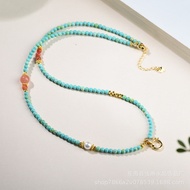 4.9-New Style Diamond Magnesium Mineral Clavicle Chain Thangka Green Tara Southern Red Agate Simple 