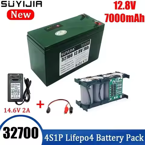 Lifepo4 32700 Power Lithium Battery Pack 4S1P 12.8V 7Ah 4S 40A Balanced BMS Electric Boat and Uninte