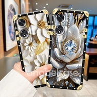 Oppo A60 A38 A18 A58 4G 5G A78 4G Case Latest Fashion Case Procamera Silicone TPU Flower Motif Frame