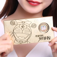 热销（Hot sales）New Style Doraemon Gold Coin Red Envelope Pure Commemorative Girl Birthday Gift 22 Chinese Year Mone