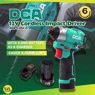 DCA 12V Cordless Impact Driver ADPL04-8 with 2.0ah Battery x2 & Charger/Cordless Drill Impact/Impact