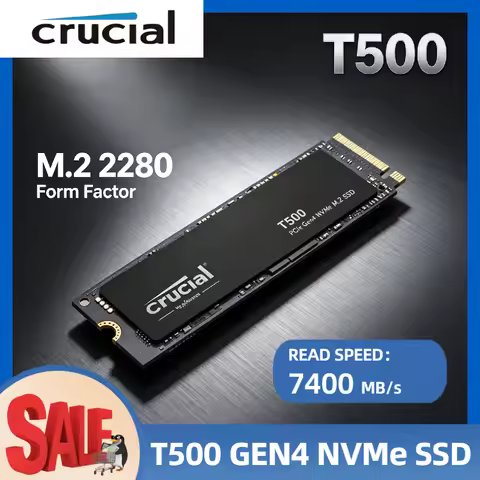 Crucial T500 500GB 1TB Gen4 NVMe M.2 Internal Gaming SSD Up to 7300MB s for Desktop Laptop OEM Packa