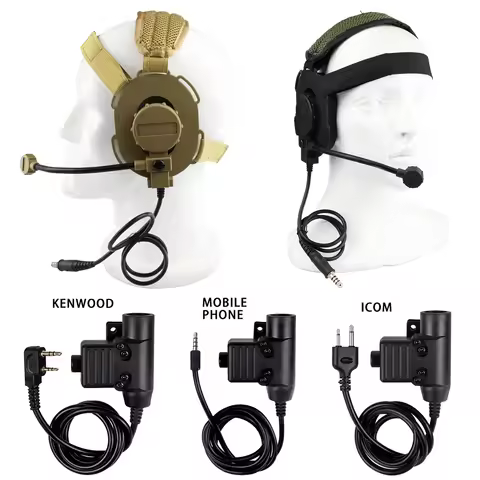 Outdoor Shooting Tactical Headset Microphone Bowman Elite II Headset U94 PTT For Kenwood Baofeng UV-