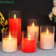 LOMBARD Candles Lamp, Battery Operated Romantic LED Flameless Candles Light, Creative with 3D Flame Simulation Flickering Fake Tealight Birthday