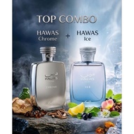 TOP COMBO Hawas ice -100ml + Hawas Chrome -100ml  EDP Original