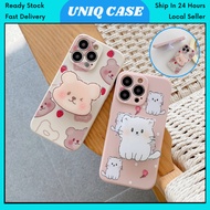 OPPO Reno 5F 7 8 Pro A94 A78 A98 4G 5G cute cat bear stand holder soft phone case casing cover 手机壳