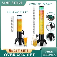 Tower beer dispenser juice dispenser ice tube and lighting LED 1.5L/3.0L Beer tower