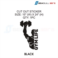Gym Sticker Gym Motivation Quote Health Live Style Decoration Vinyl Wall Decal Fitness Room Boxing G