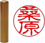 Hatamasa Seal Hanko Ready-Made Seal Pearl Color Spaghetti Bronze Round 0.5 inches (12 mm) Kuwahara