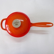 17cm Enamel Cast Iron Orange Milk Pot