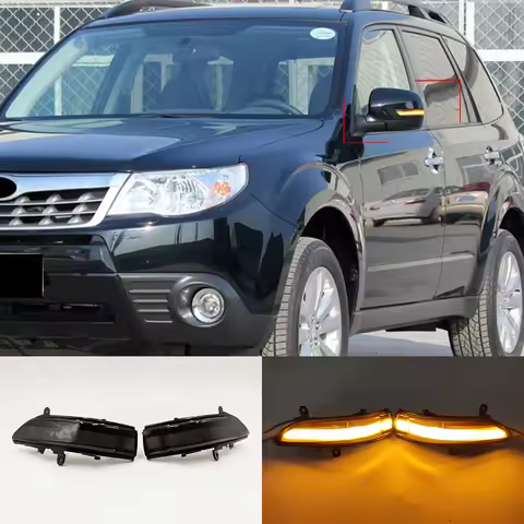 1 Pair LED Dynamic Turn Signal Light For Subaru Forester Tribeca Side Mirror Blinker Indicator For S